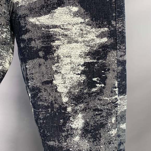 TAAKK Navy Blue Embroidery Cotton Japanese Denim Straight Jeans - Picture 2 of 8